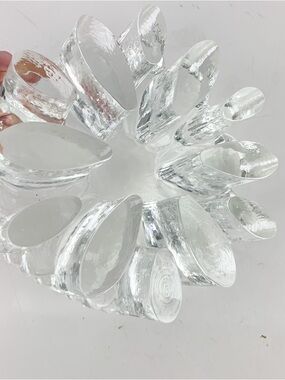 Vintage Bel Mondo Ice GeorgShutte Glass Tea Light Candle Coffee Pot Warmer Mcm